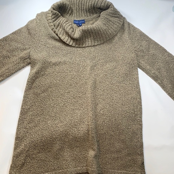 Karen Scott | Oversized Cowl Neck Sweater Tan Medium Oversized - Picture 2 of 8